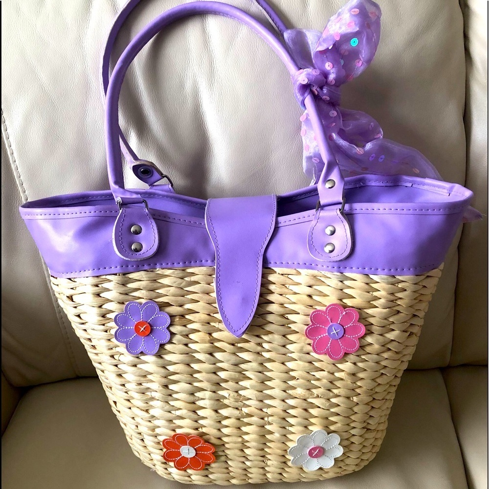 🌟Host Pick 🌟Retro Woven Straw Bag with Matching Scarf